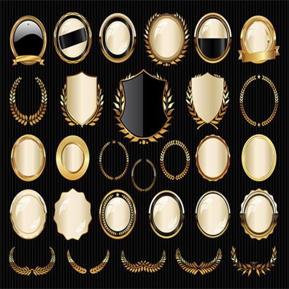 Luxury Premium Golden Badges