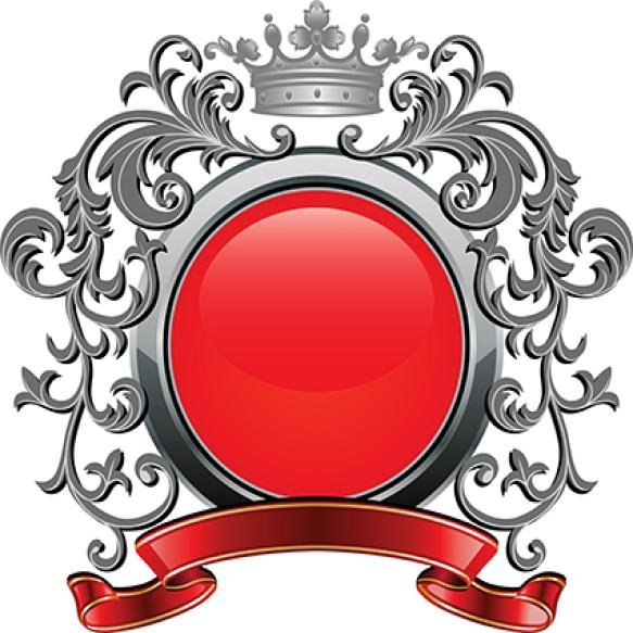 Shields With Ornaments Editable Eps