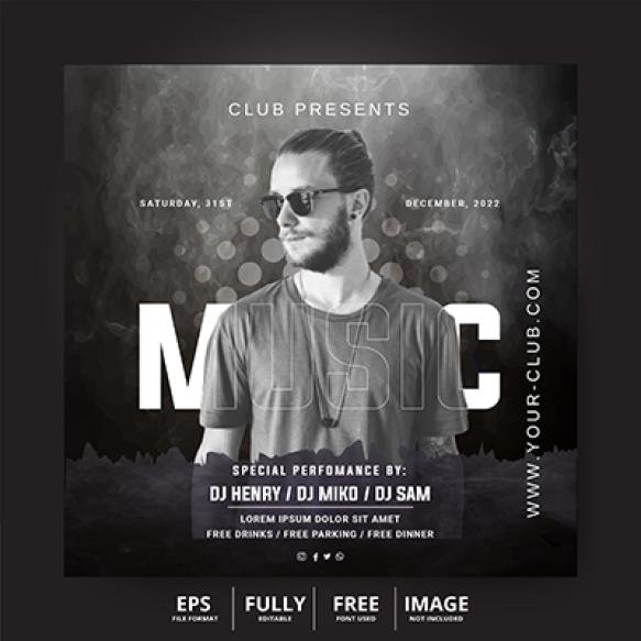 Social Media Post Music Festival