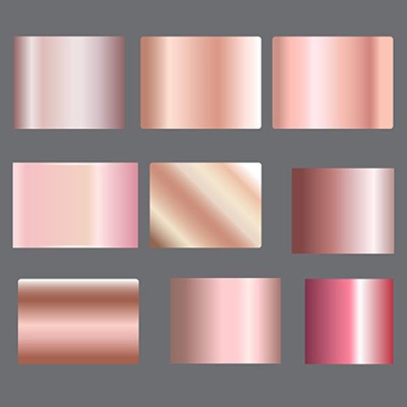 Big Metal Pack Collection Gold Silver Bronze Gradient Design Vector Gradients Set
