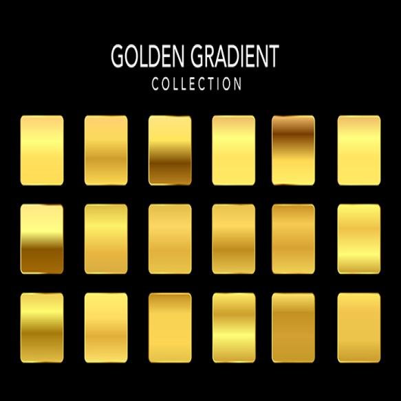 Collection Gold Gradient Palette Vector