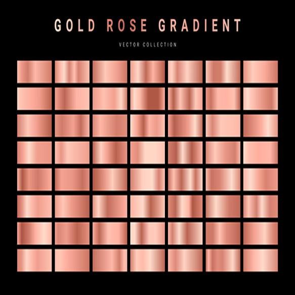 Collection Gold Rose Foil Texture