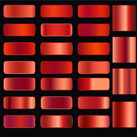 Gradients Set Metallic Gradients Red Color (1)