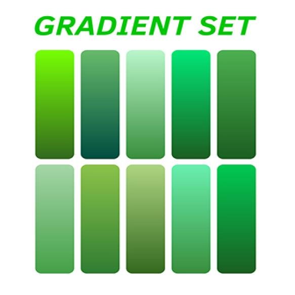 Green Black Logo Set Squares Set Green Green