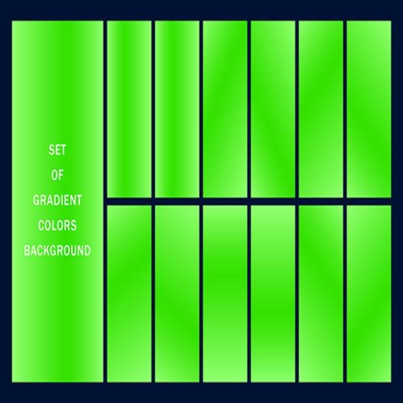Green Color Gradient Set