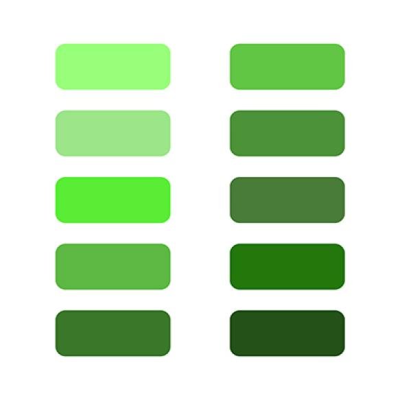 Green Color Palette Vector Illustration