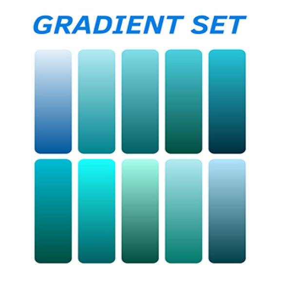 Poster Set Different Colored Squares With Words Gradient It