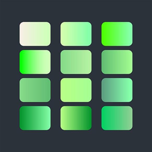Premium Luxury Green Gradient Swatches Set