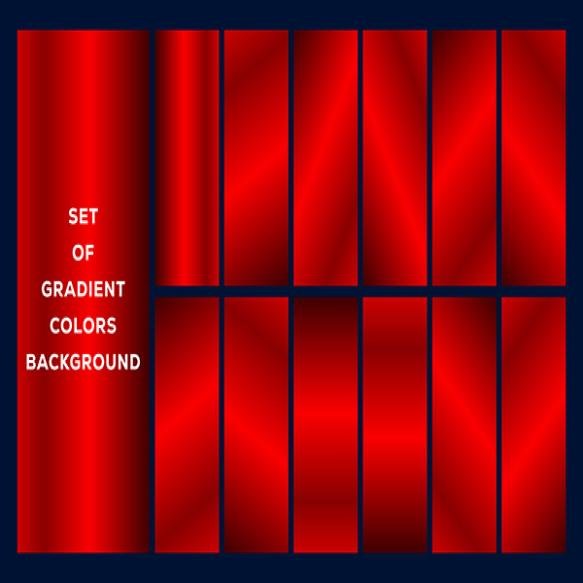 Red Gradients Set Background