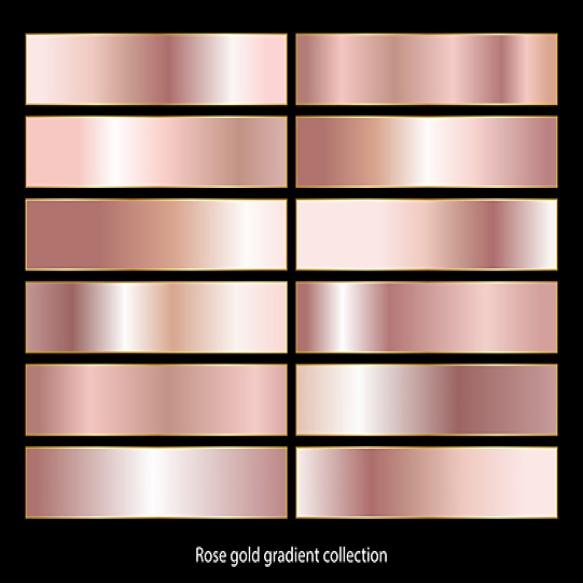 Rose Gold Gradient Backgrounds Collection