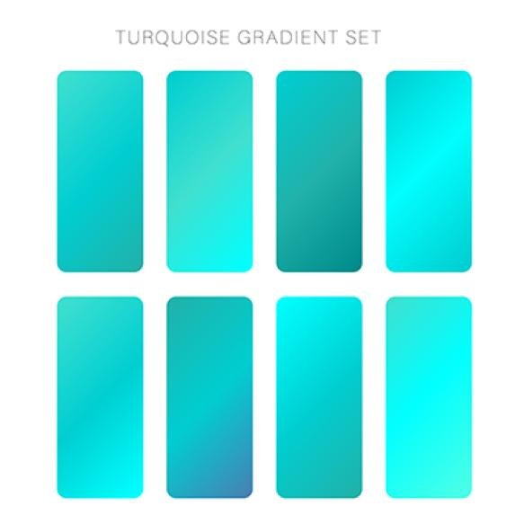Turquoise Gradient Set