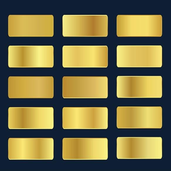 Yellow Gold Gradients Metallic Gradients Set