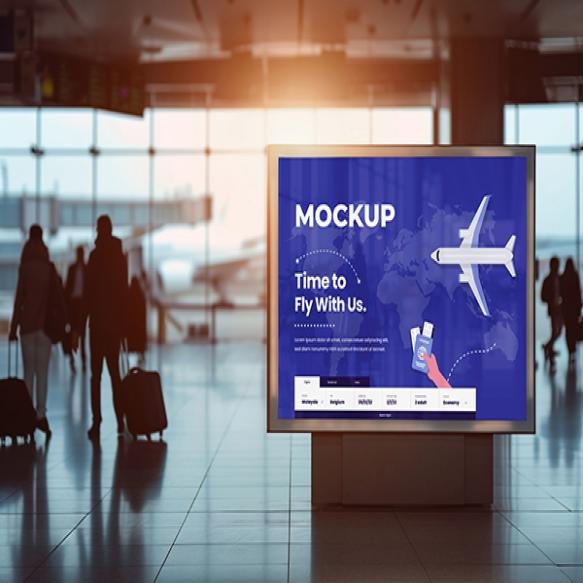 Outdoor Advertising Airport Mockup