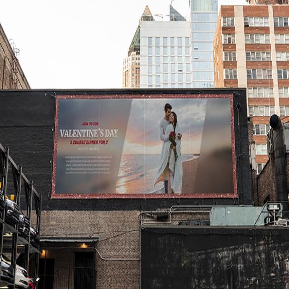 Valentine S Day Billboard With Mock Up