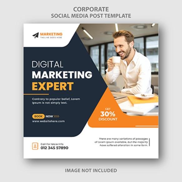 Corporate Digital Marketing Social Media Instagram Post Banner Template Commercial Use