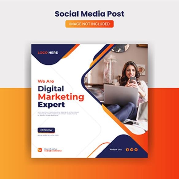 Digital Marketing Agency Corporate Instagram Social Media Post Template