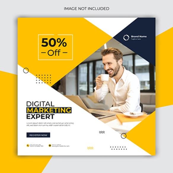 Digital Marketing Agency Social Media Banner Instagram Post Template
