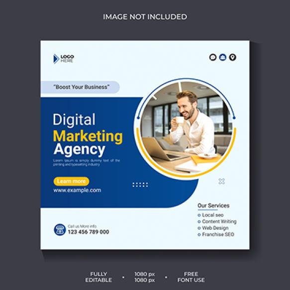Digital Marketing Corporate Social Media Post Web Banner Template