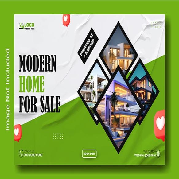 Real Estate Home Sale Ads Web Banner Template Design