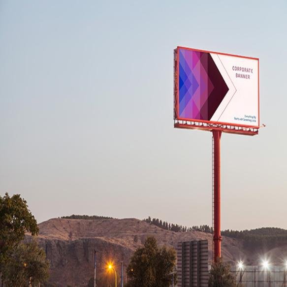 Billboard Mockup Sunset Sky