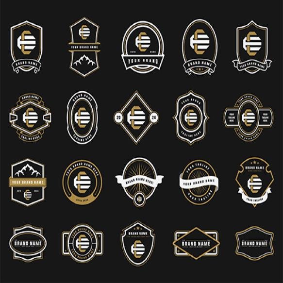Logo Badge Template With Monogram Text Editable Clothing Sport Apparel