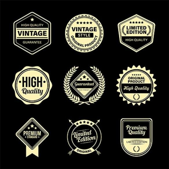 Vintage Badge Collection Vector Set