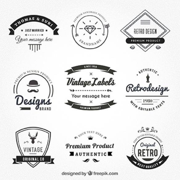 Vintage Labels Hispter Style