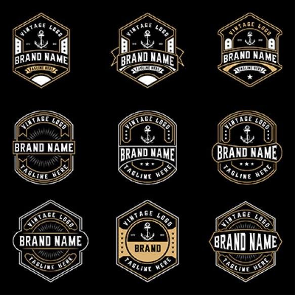 Vintage Retro Logo Badge Vector Design