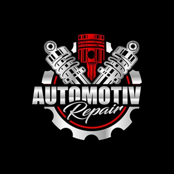 Automotive Car Spring Turbo Engine With Piston Logo Premium Logo Design Vector