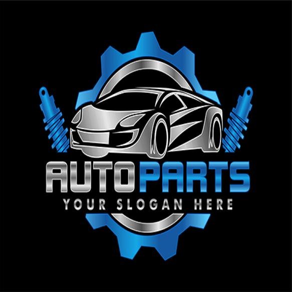 Auto Parts Logo Vector Template Spare Part Shopping Repair Service