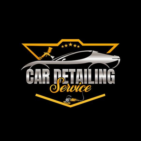 Black Background With Logo Car Repair Service