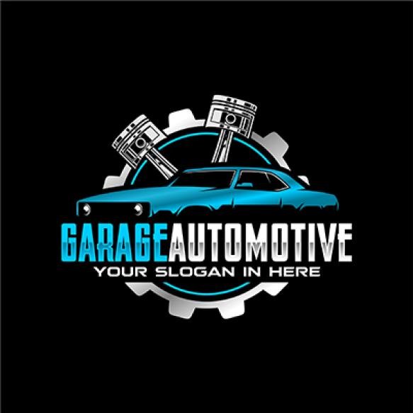 Blue Car Logo With Two Hanging Straps