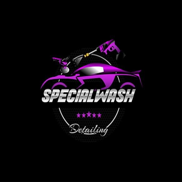 Car Illustration Logo Clean Vehicle Detailing Washing Services