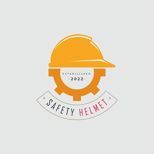 Construction Safety Helmet Gear Logo Template Design Brand Company Other