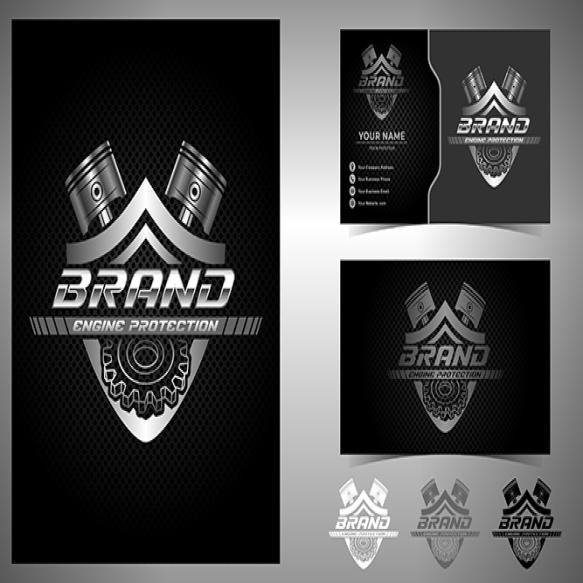 Engine Protection Logo Design Business Card