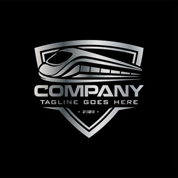 Modern Train Logo Image Design Transport Railway Icon