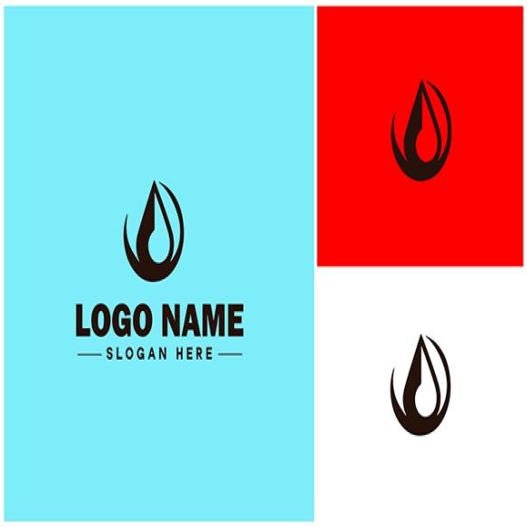 Oil Gas Company Icon Petroleum Corporation Energy Company Oil Enterprise Flat Logo Sign Symbol Edita