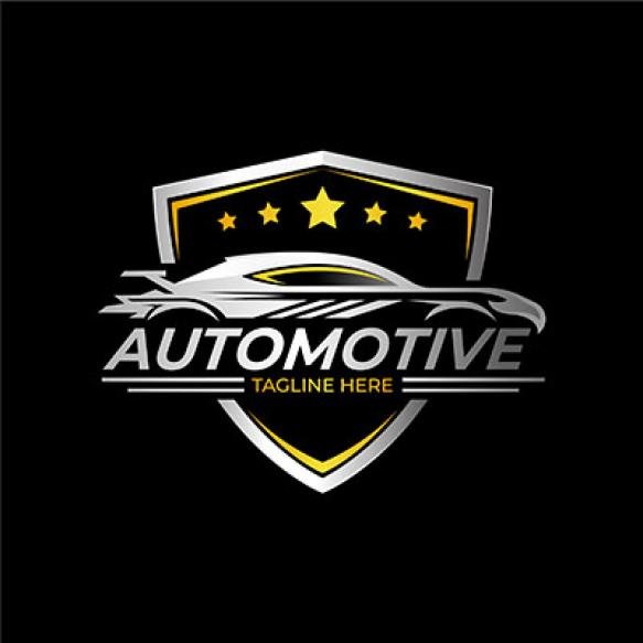 Realistic Metallic Car Logo