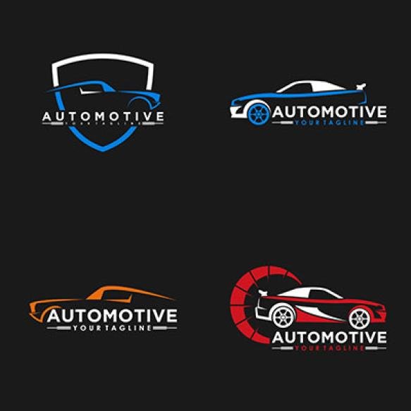 Set Automotive Logo Design Vector With Creative Idea