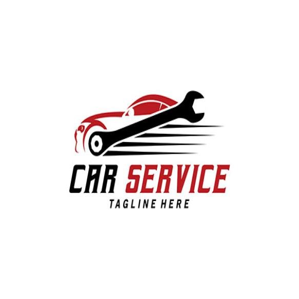 Speed Car Service Logo Design Auto Repair Shop Symbol Vector Illustration
