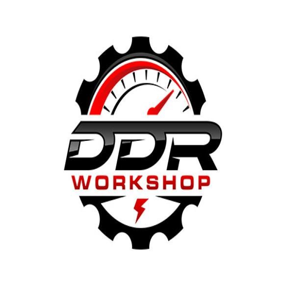 Speedometer Logo Design Automotive Workshop Garage Gear Icon Symbol