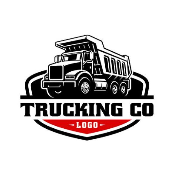 Black White Drawing Truck With Large Open Top