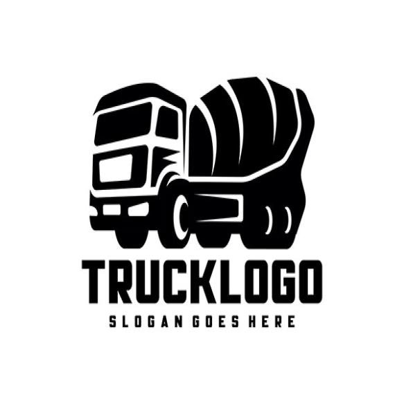 Concrete Mixer Truck Logo Vector