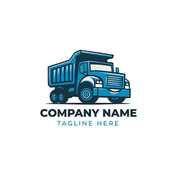 Dump Truck Logo Design Template (1)