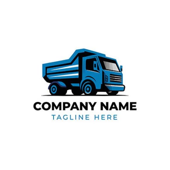 Dump Truck Logo Design Template