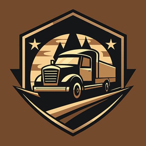 Flat Vector Logo Brutal Truck Monochrome Vector Illustration Flat 2