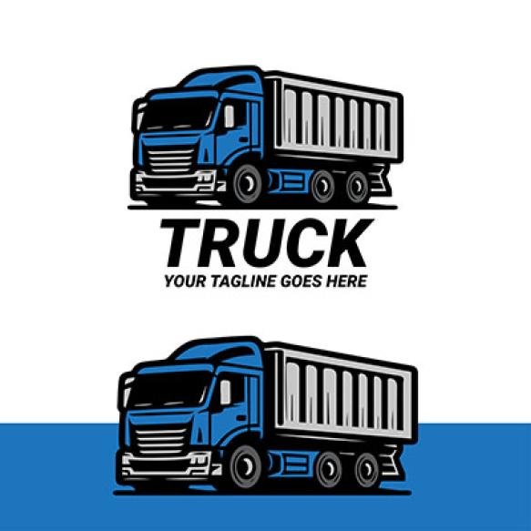 Modern Trailer Truck Logo Trucking Company (1)
