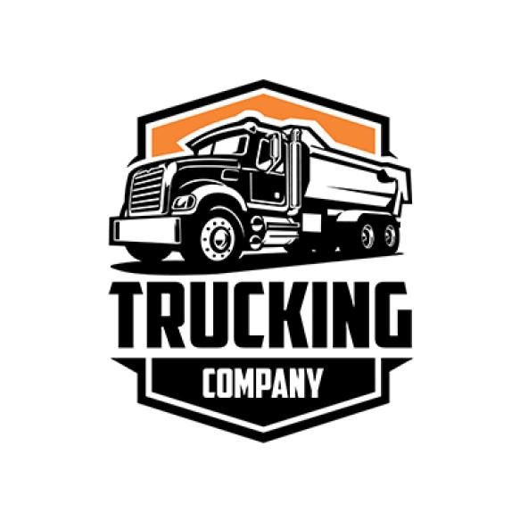 Premium Trucking Company Badge Logo Semi Truck Logo 18 Wheeler Ready Made Logo Template Set Vector