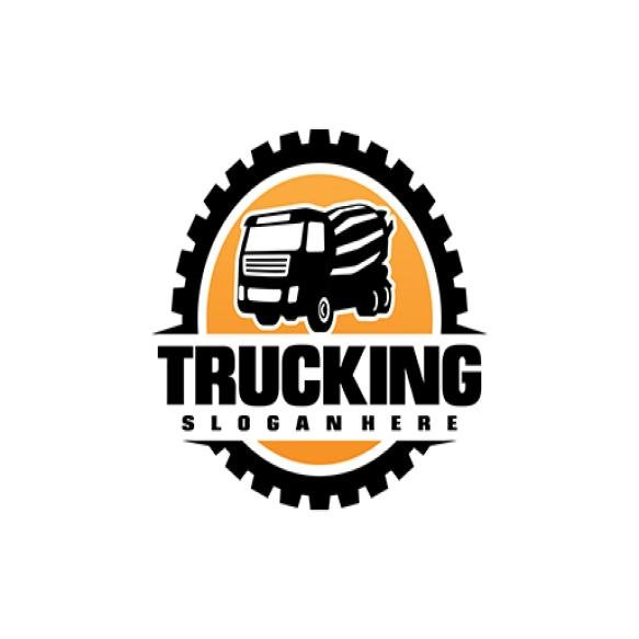 Roller Concrete Mixer Truck Vector Silhouette Isolated