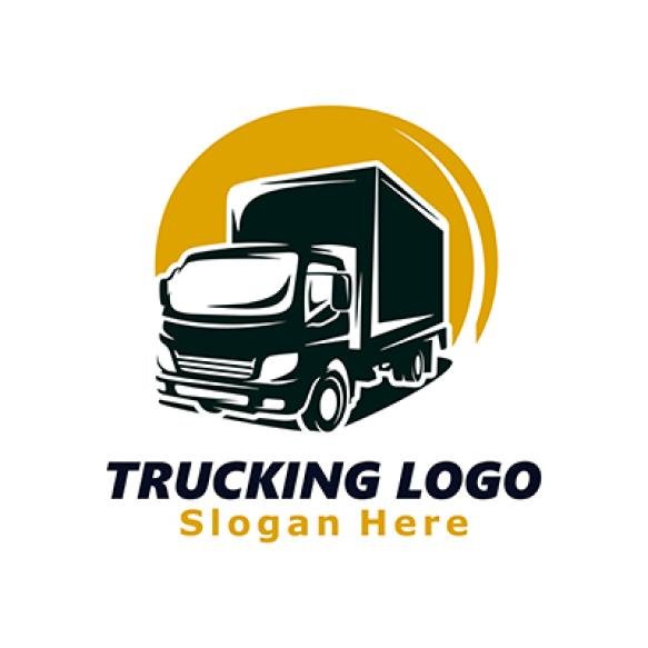 Transportation Truck Logo Template Design Illustration